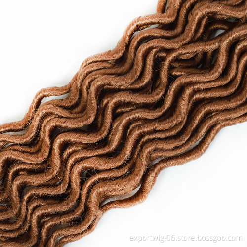 Goddess Locs Crochet With Curly Ends 20inch Crochet Wave Faux Locs Twist Braiding Hair Synthetic Curly Goddess Locs Hair